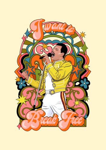 Freddie Mercury Break Free Print 2