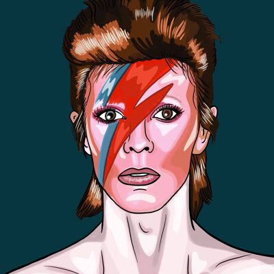 Imprimé Ziggy Stardust vert