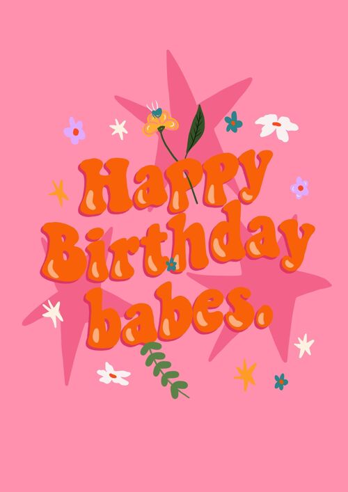 Happy Birthday Babes Card - 1