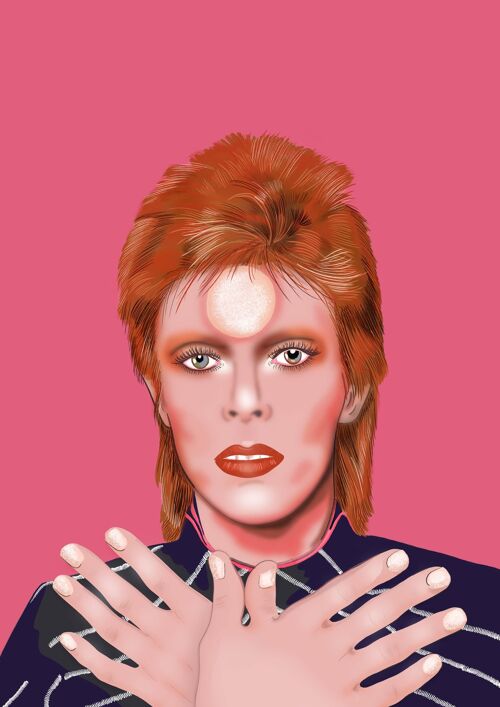 Pink Ziggy Stardust Print