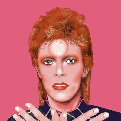 Imprimé Ziggy Stardust rose