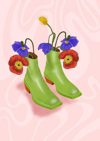 Impression de bottes de fleurs sauvages