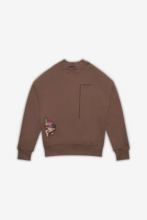 Felpa Girocollo - Brown Sweater