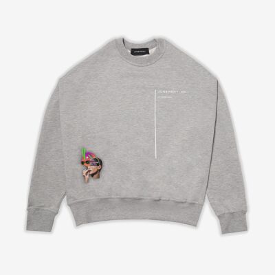 Crewneck Sweatshirt - Gray Sweater