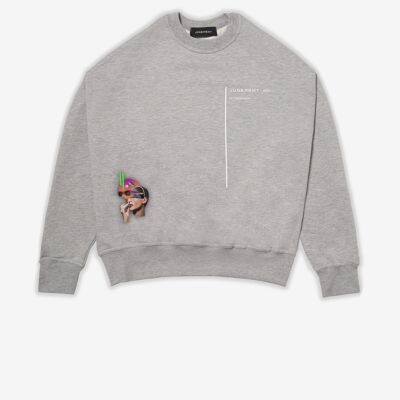 Crewneck Sweatshirt - Gray Sweater