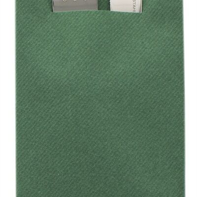 Disposable cutlery napkin dark green made of Linclass® Airlaid 40 x 40 cm, 12 pieces