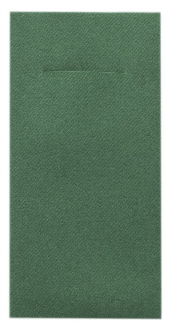 Serviette à couverts jetable vert foncé en Linclass® Airlaid 40 x 40 cm, 12 pièces 2