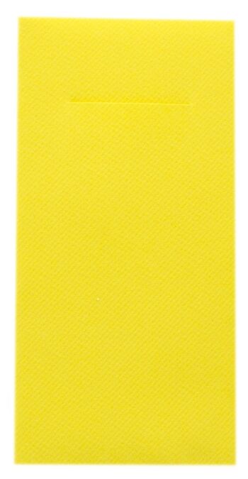 Serviette de table jetable jaune en Linclass® Airlaid 40 x 40 cm, 12 pièces 2