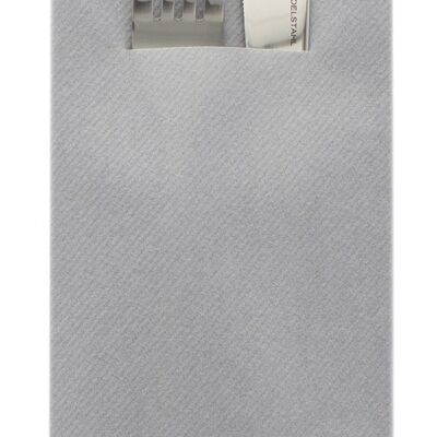 Disposable cutlery napkin gray made of Linclass® Airlaid 40 x 40 cm, 12 pieces