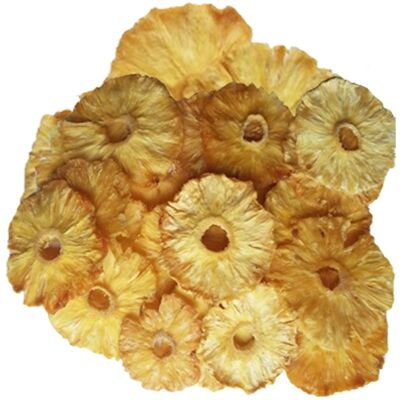 Fette di Ananas essiccato biologico, senza zuccheri aggiunti, senza conservanti - 1 kg