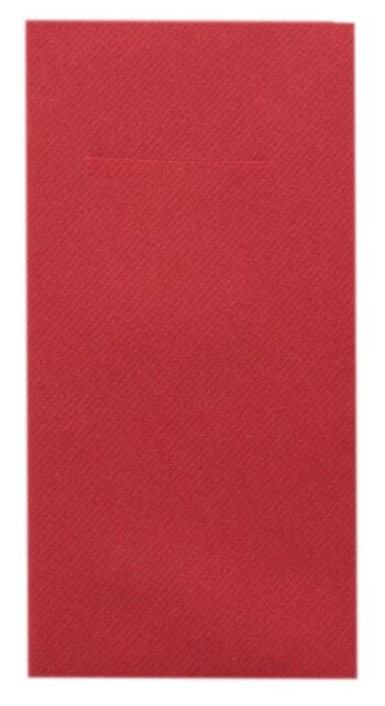 Serviette à couverts jetable rouge en Linclass® Airlaid 40 x 40 cm, 12 pièces 2