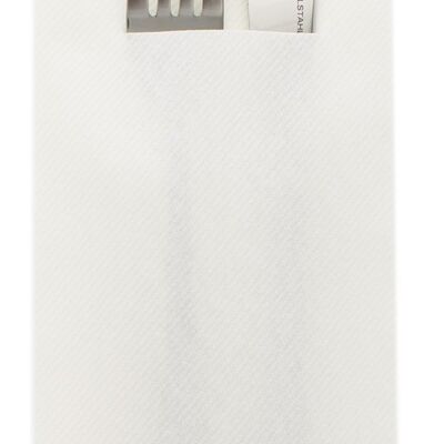 Einweg  Besteckserviette Weiß aus Linclass® Airlaid 40 x 40 cm, 12 Stück