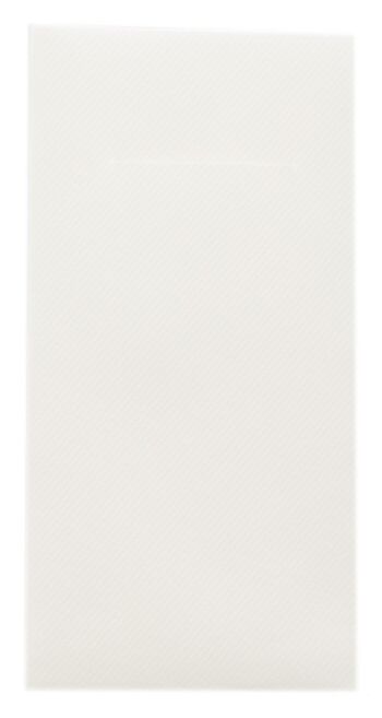 Serviette à couverts jetable blanche en Linclass® Airlaid 40 x 40 cm, 12 pièces 2