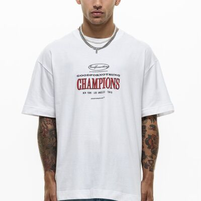 T-shirt blanc ovale Sustainable Champions