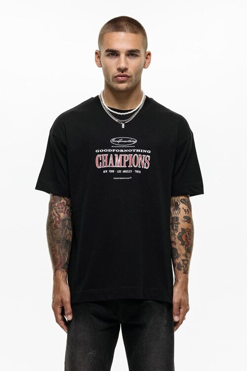 Oversized Champions Oval Black T-shirt