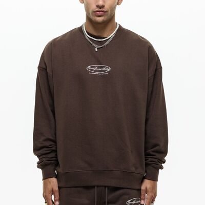Sustainable Oval Brown Sweatshirt