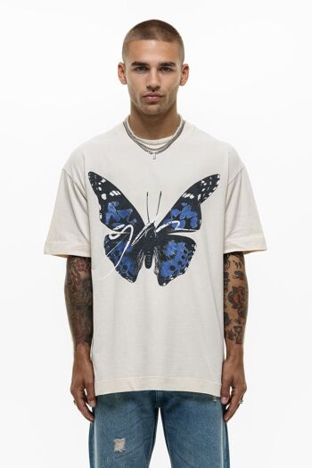 T-shirt crème oversize Twilight Butterfly 1