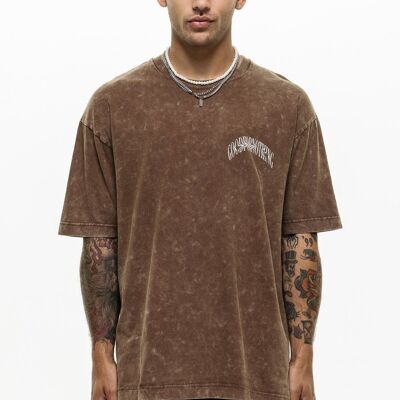 Oversized Vacation Brown Wash T-shirt