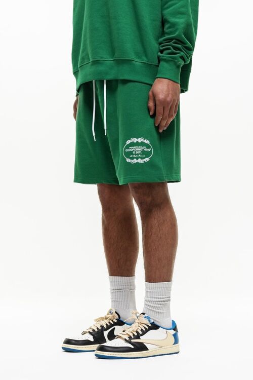 Crest Green Jogger Shorts