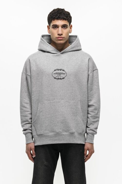 Crest Grey Marl Hoodie