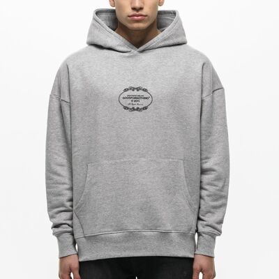 Crest Grey Marl Hoodie