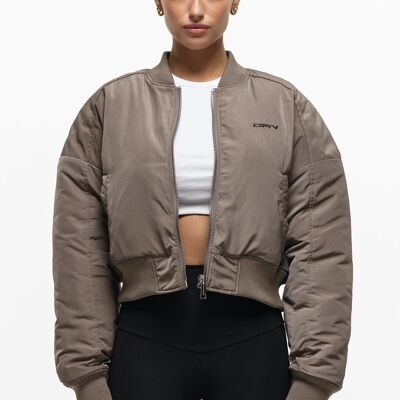 Oversized DNA Taupe Bomber Jacket