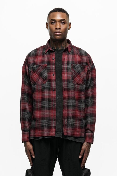 Flannel Check Claret Shirt