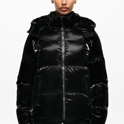 Cyclone Liquid Black Puffer Jacket