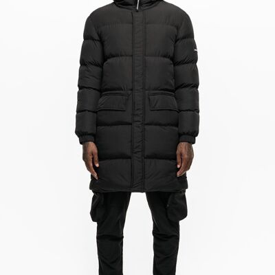 Apex Longline Black Puffer Jacket