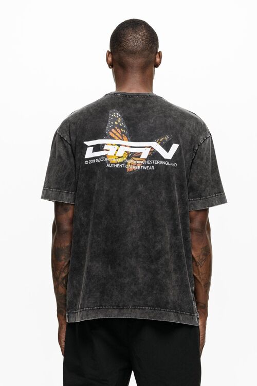 DNA Butterfly Black Wash T-shirt
