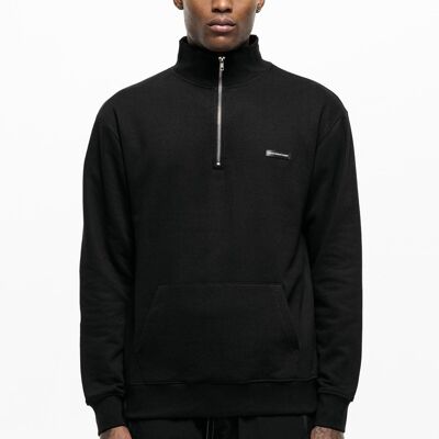 Essential Zip Black Sweatshirt