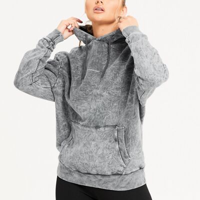 Oversized Acid Wash Grey Hoodie