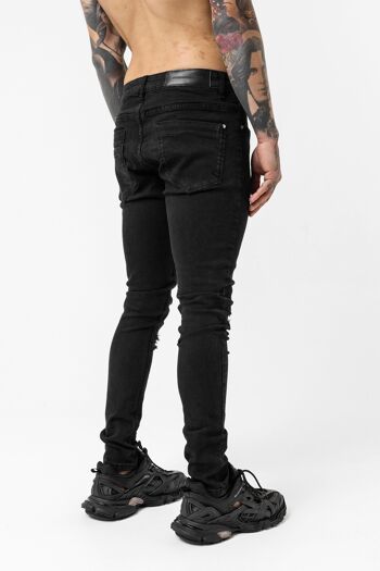 Denim noir déchiré skinny 4