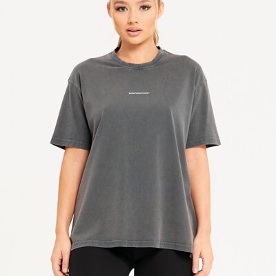 T-shirt oversize grigio lavaggio vintage