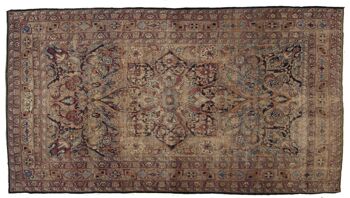 Très ancien tapis kirman lavar ravar-CM 377x205 2