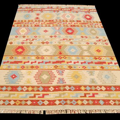 Original Authentic Hand Made Carpet 200x140 CM - 80% Wool 20% Cotton