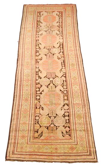 Tapis Caucasiens Kazak / Karabagh Anciens fabriqués à la main CM 360x120 4