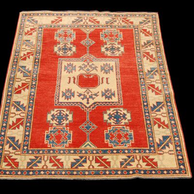 Rectangular Hand knotted carpet Ghazni / Chubi Green Colors 182x133 CM