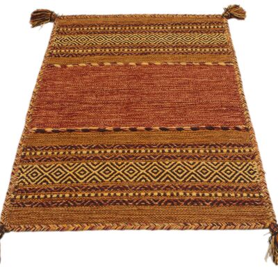 Kilim Lory tribal 100% Cotone, indiano, fatto a mano - 90x60 cm