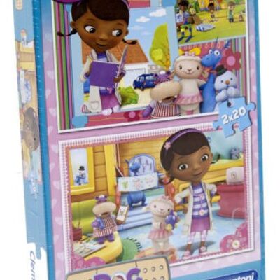 Clementoni Puzzle Cornice 2X20 Pz DOC MCSTUFFINS - MADE IN ITALY