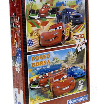 Clementoni Puzzle Cornice 2X20 Pz CARS - MADE IN ITALY