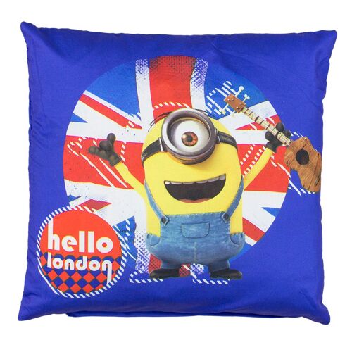 40 X 40 CM Marvel Hello London Minions Cushion, Produced Under Official Lice