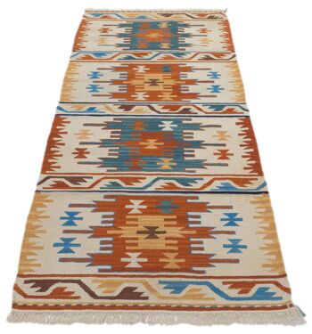 authentique kilim jalal indien original 198x69 cm 3