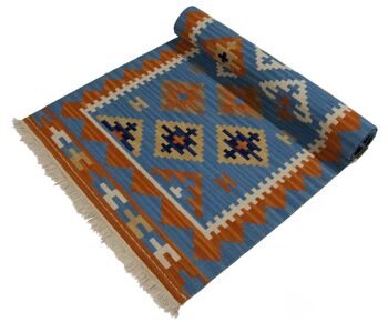 Original authentique kilim indien moderne 198x69 cm 4