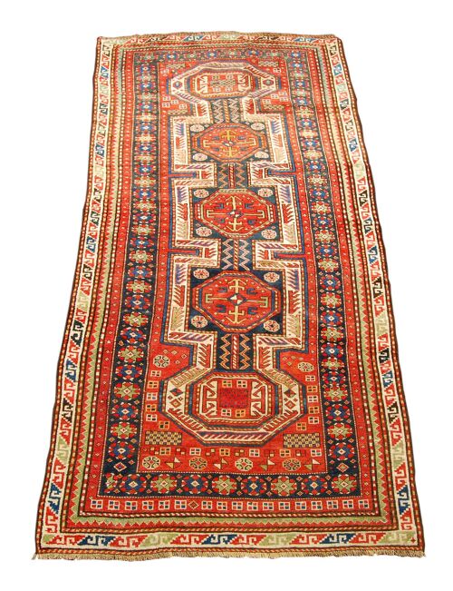 Hand made Antique Kazak / Shirvan Caucasic Carpets Lenkoran CM 255x123