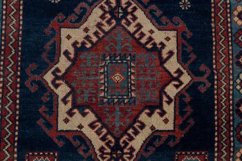 Tapis kazak antiques faits à la main / Shirvna / Derbend Caucasic CM 150x98 3