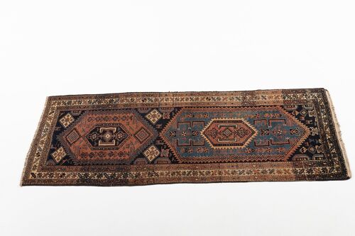 Authentic original hand knotted carpet 216x103 CM