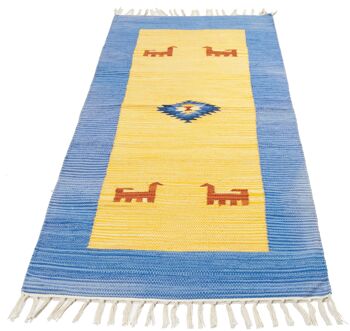 140x70 CM Autentik Kilim Kelem Original Hand Made STYLE Classique - FACILE À NETTOYER - DOUBLE FACE 3