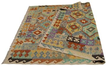 196x150 CM Autentik Kilim Kelem Original Fait Main STYLE Classique FACILE À NETTOYER 2