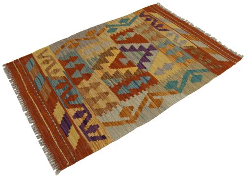 90x63 CM Autentik Kilim Kelem Original Hand Made Classic STYL - EASY TO CLEAN